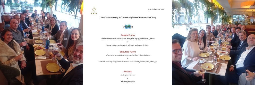 AFORO COMPLETO en el I Salón del Profesional Internacional” de TuComex en Madrid - Comida en el Café de la Ópera