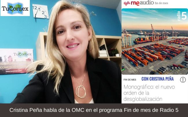 Cristina Peña habla de la OMC en el programa Fin de mes de Radio 5